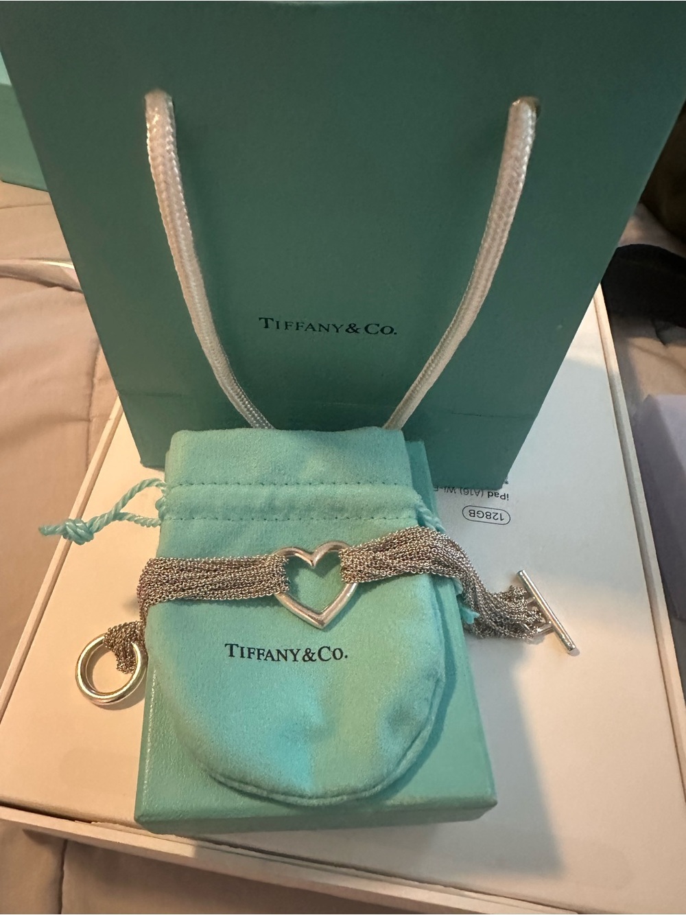 Tiffany & Co. Sterling Silver Heart Toggle Bracelet in Tiffany Blue